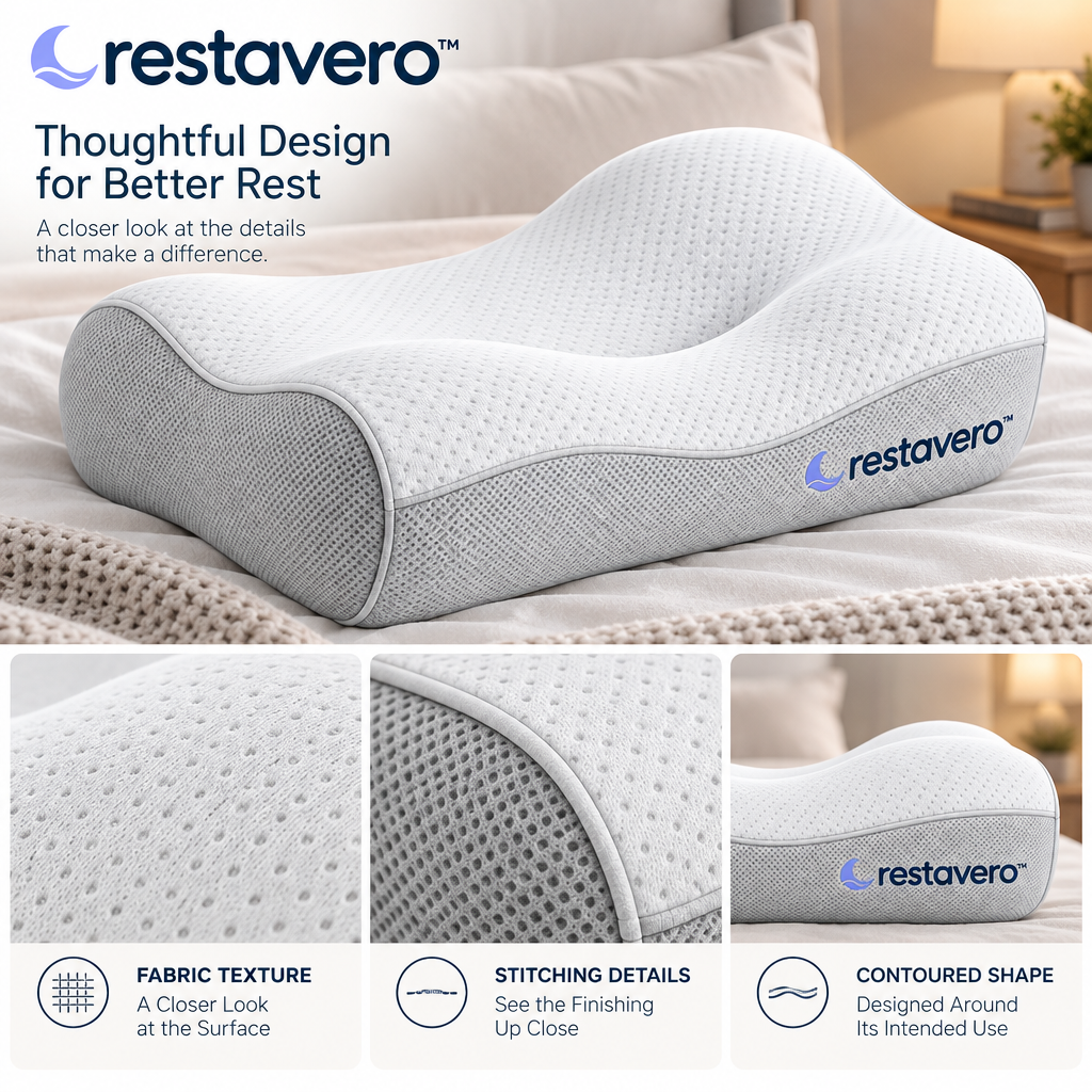 restavero™ Neck Support Sleep Pillow — Product gallery image 5