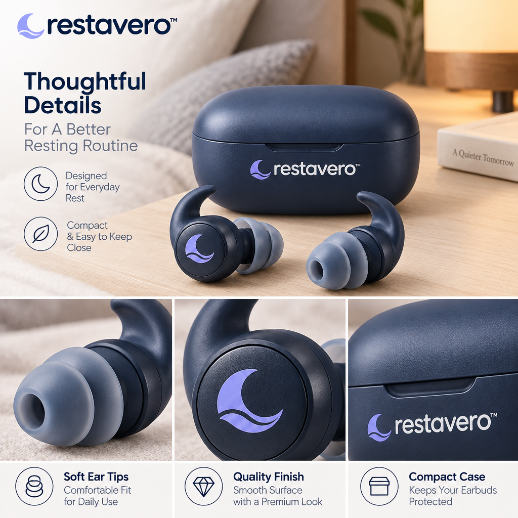 restavero™ Noise-Reducing Sleep Earplugs — Product gallery image 5