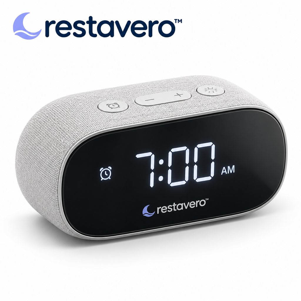 restavero™ Smart Alarm Clock — White background product image